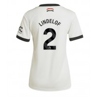 Camiseta Manchester United Victor Lindelof #2 Tercera Equipación para mujer 2024-25 manga corta